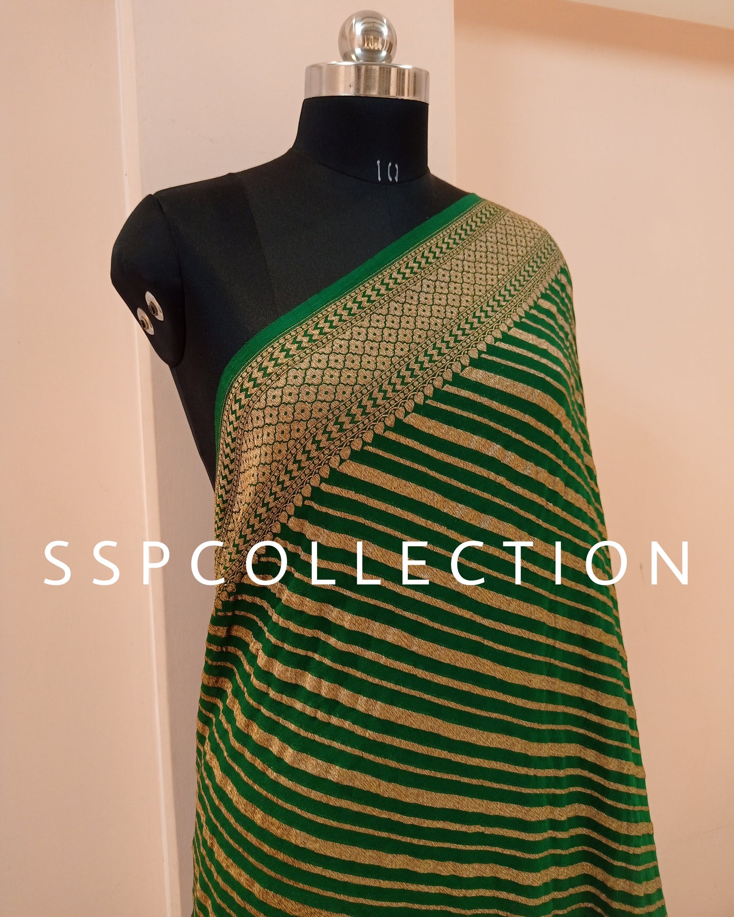 Green Banarasi Pure Georgette Saree