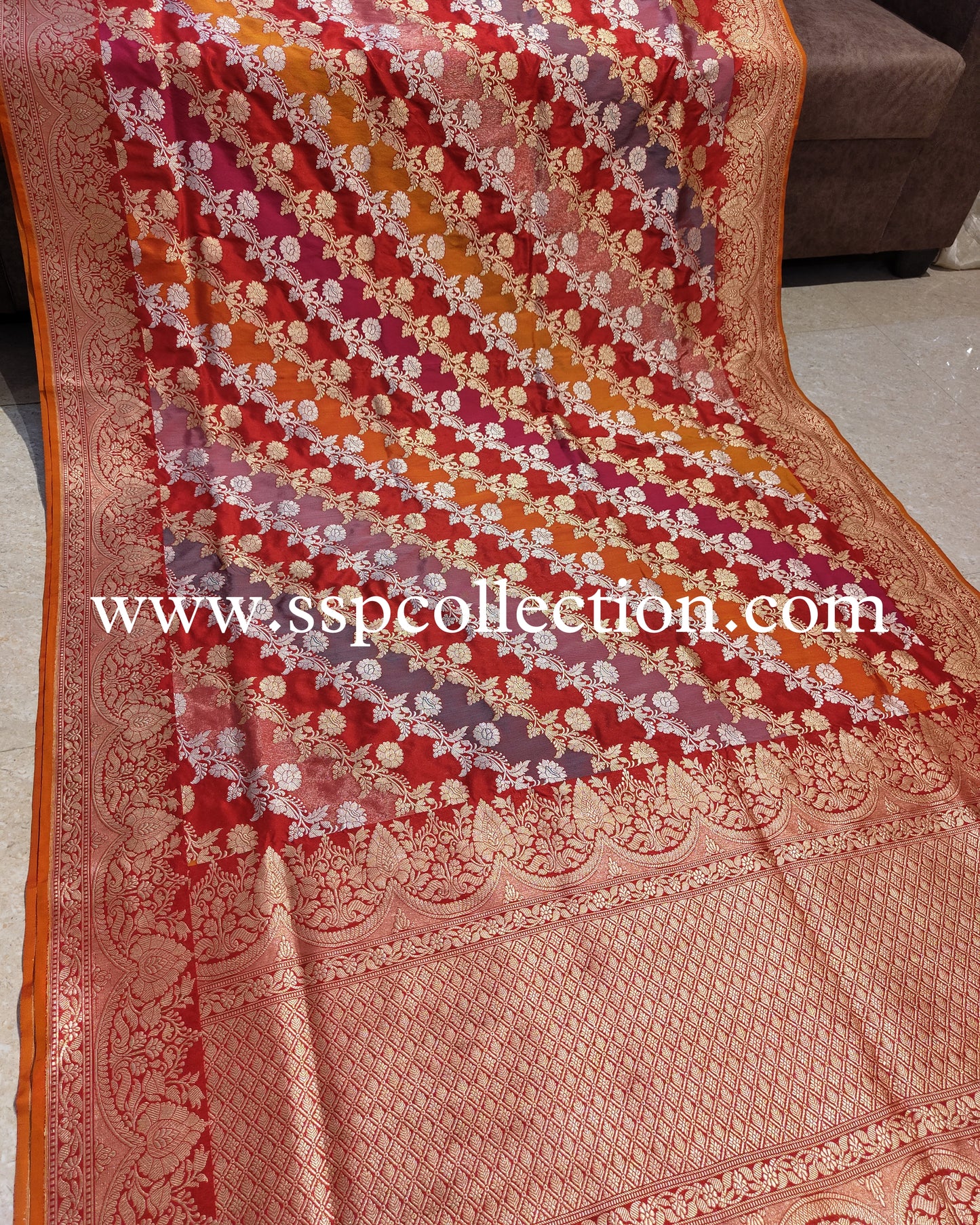 Banarasi Pure Katan Silk Rangkaat Saree