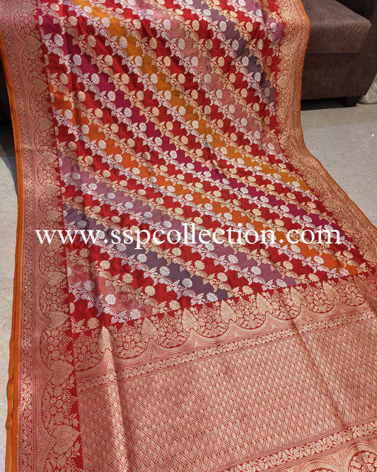 Banarasi Pure Katan Silk Rangkaat Saree