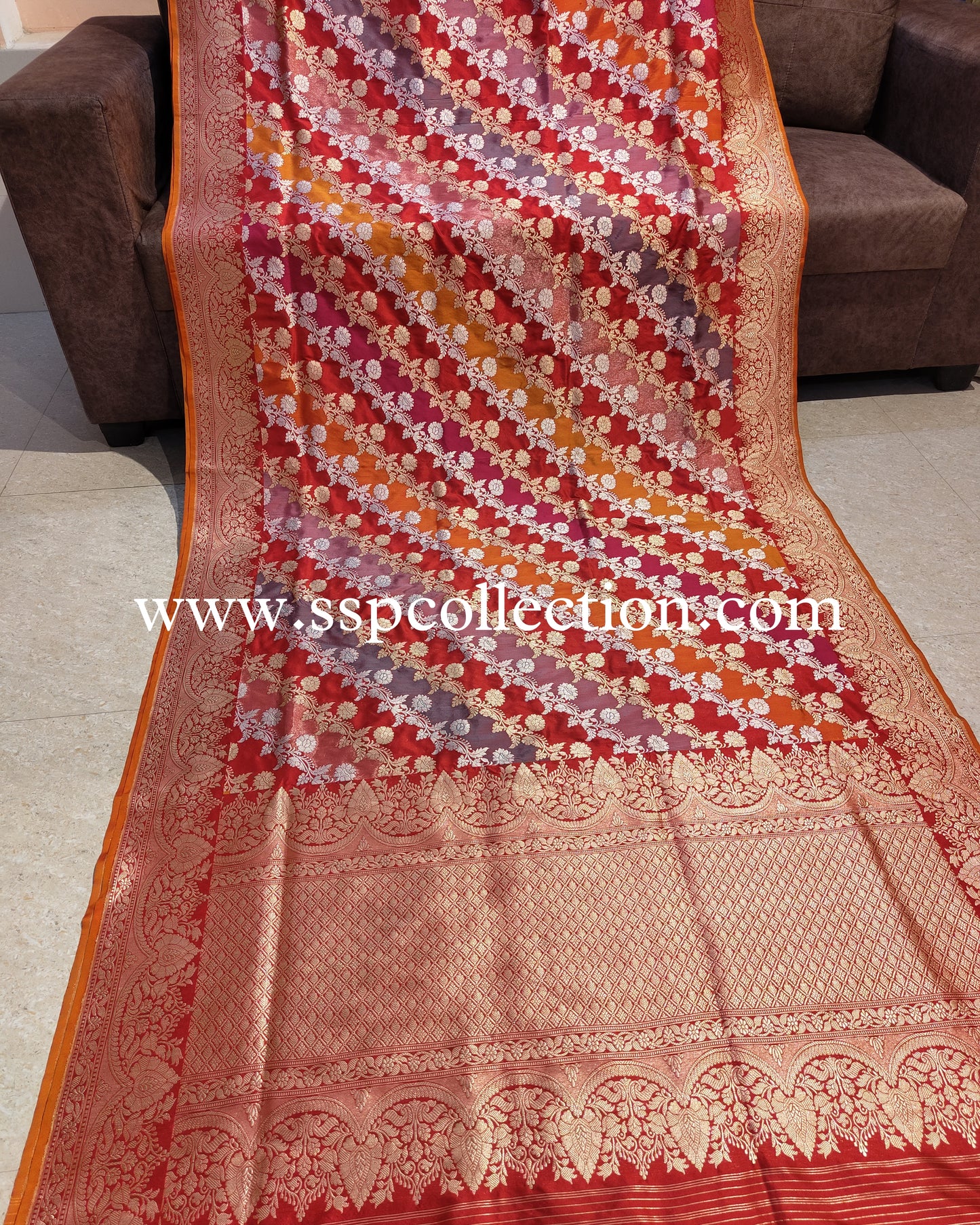 Banarasi Pure Katan Silk Rangkaat Saree