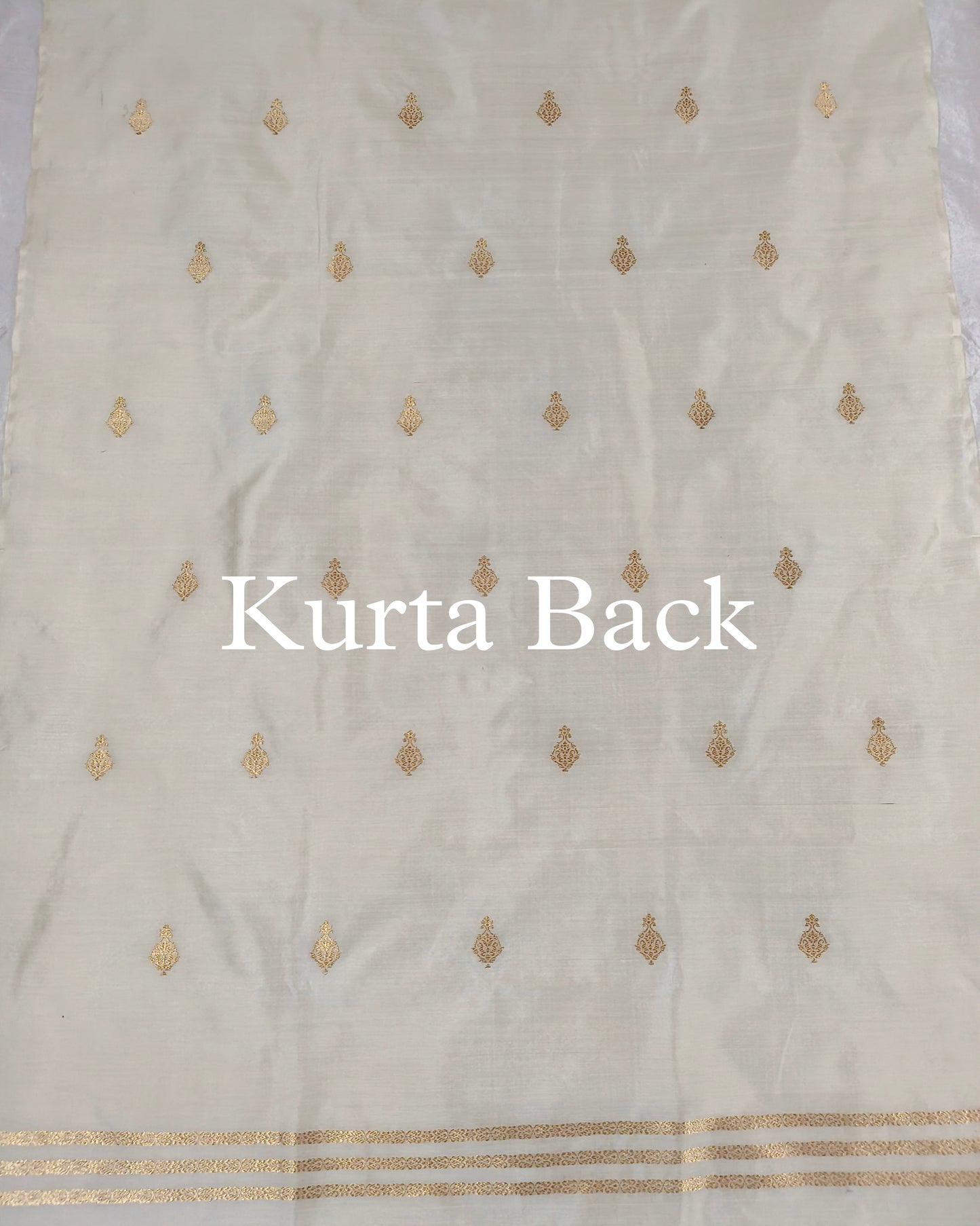 Ivory Handwoven Pure Banarasi Silk Suit