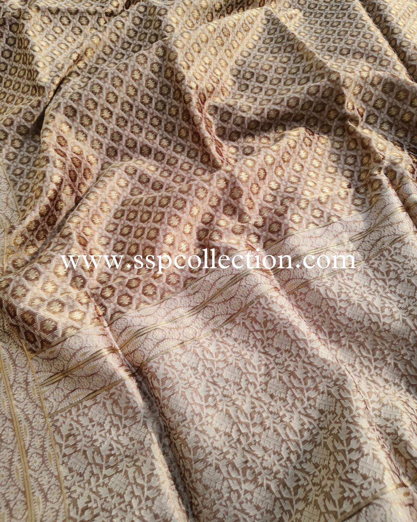 Brown Banarasi Pure Tissue Silk Saree