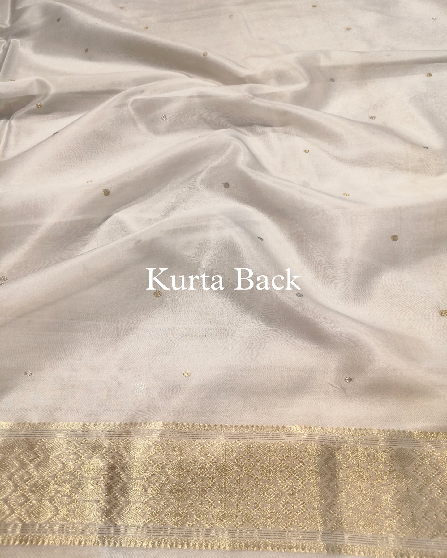 White Pure Kora Silk Banarasi Suit