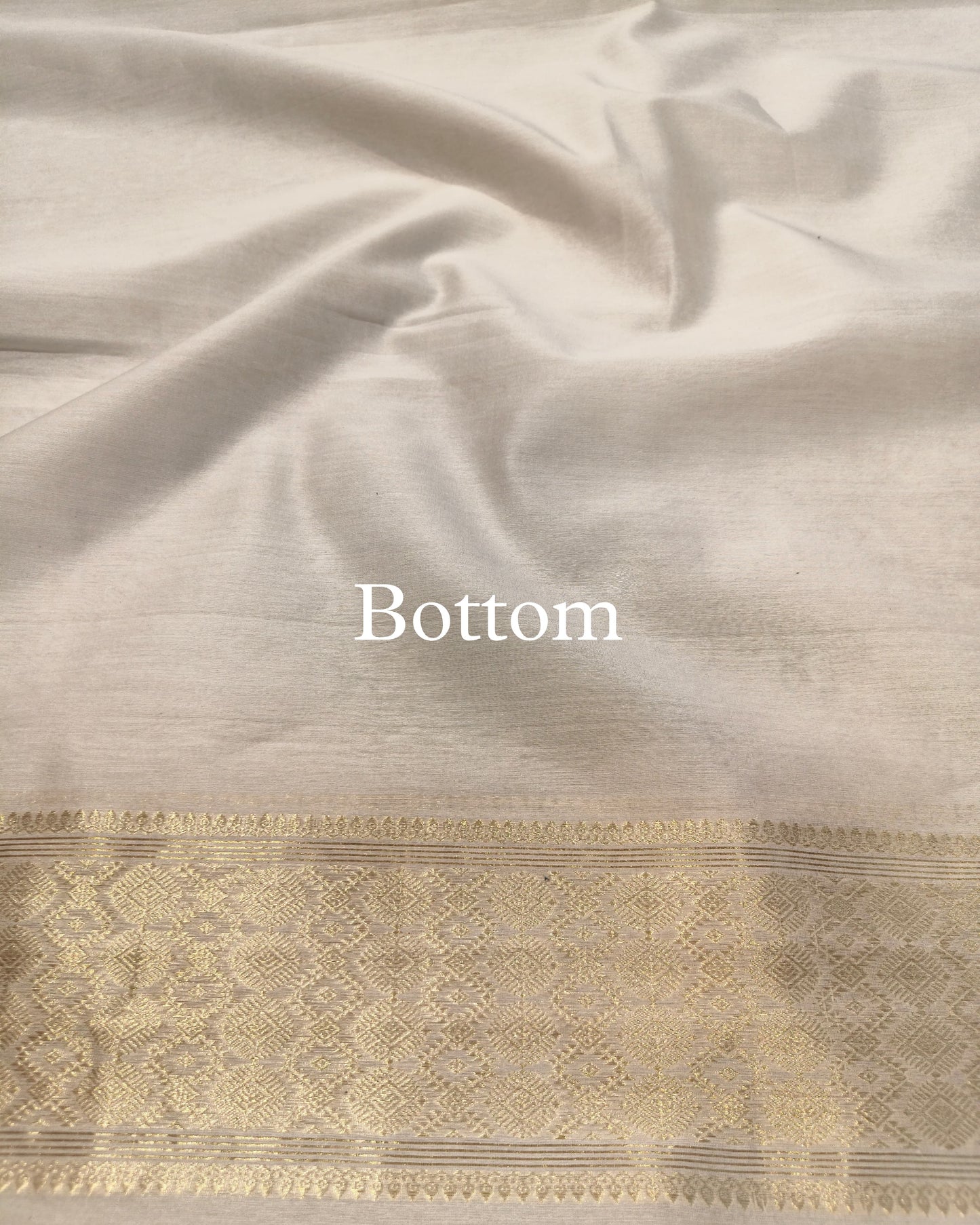 White Pure Kora Silk Banarasi Suit