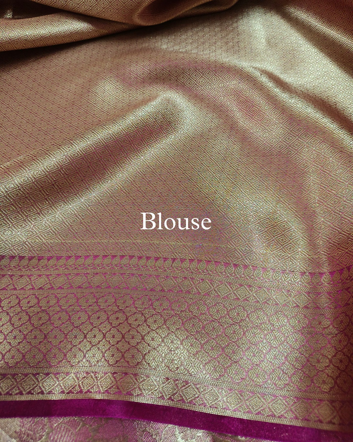 Pink Scallop Border Pure Tissue Silk Banarasi Saree