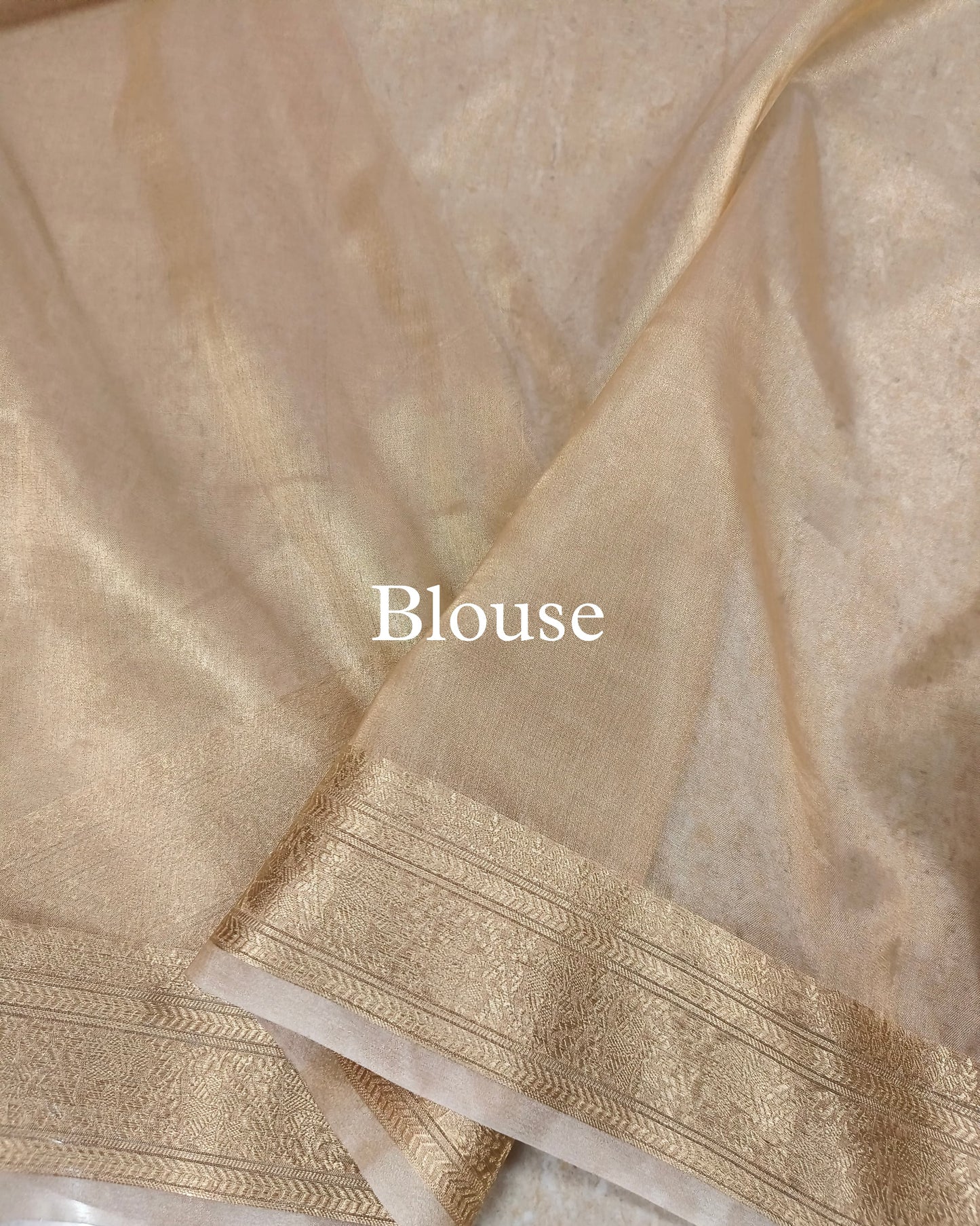 Gold Banarasi Pure Tissue Silk Saree