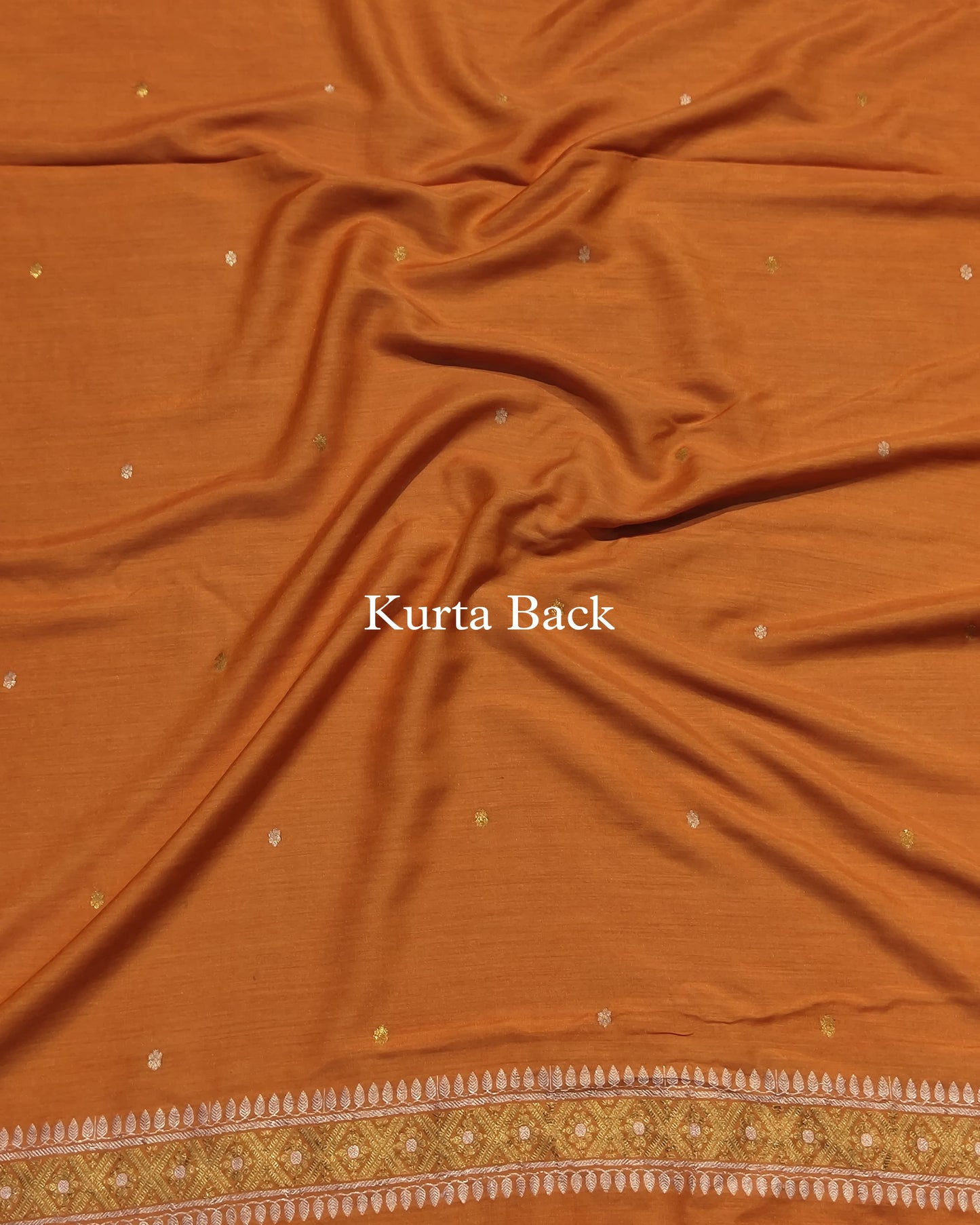 Burnt-Orange Pure Moonga Silk Banarasi Suit